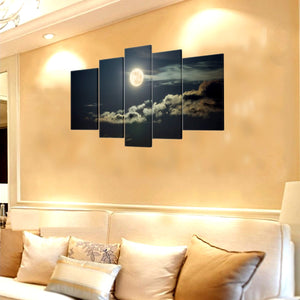 Canvas Printing Moon & Night Clouds Wall Art