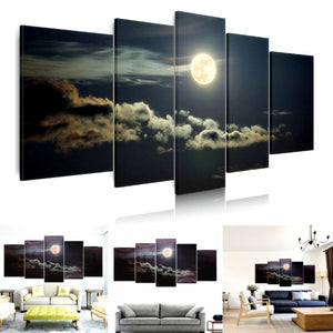 Canvas Printing Moon & Night Clouds Wall Art